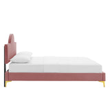 Sunny Performance Velvet Twin Bed Dusty Rose MOD-7027-DUS