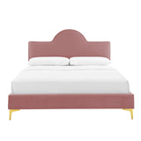 Sunny Performance Velvet Twin Bed Dusty Rose MOD-7027-DUS