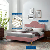 Sunny Performance Velvet Twin Bed Dusty Rose MOD-7027-DUS