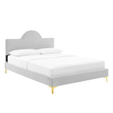 Sunny Performance Velvet Twin Bed Light Gray MOD-7027-LGR