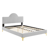 Sunny Performance Velvet Twin Bed Light Gray MOD-7027-LGR