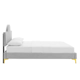 Sunny Performance Velvet Twin Bed Light Gray MOD-7027-LGR