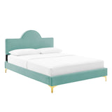 Sunny Performance Velvet Twin Bed Mint MOD-7027-MIN