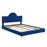 Sunny Performance Velvet Twin Bed Navy MOD-7027-NAV