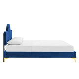 Sunny Performance Velvet Twin Bed Navy MOD-7027-NAV