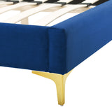 Sunny Performance Velvet Twin Bed Navy MOD-7027-NAV