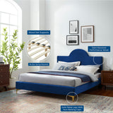 Sunny Performance Velvet Twin Bed Navy MOD-7027-NAV