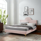 Sunny Performance Velvet Twin Bed Pink MOD-7027-PNK