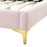 Sunny Performance Velvet Twin Bed Pink MOD-7027-PNK