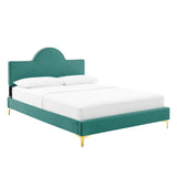 Sunny Performance Velvet Twin Bed Teal MOD-7027-TEA