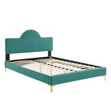 Sunny Performance Velvet Twin Bed Teal MOD-7027-TEA