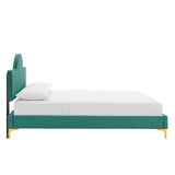 Sunny Performance Velvet Twin Bed Teal MOD-7027-TEA