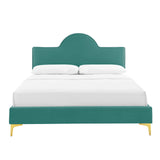 Sunny Performance Velvet Twin Bed Teal MOD-7027-TEA