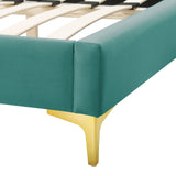 Sunny Performance Velvet Twin Bed Teal MOD-7027-TEA