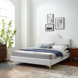 Sunny Performance Velvet Twin Bed White MOD-7027-WHI