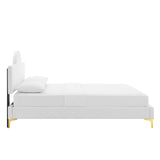 Sunny Performance Velvet Twin Bed White MOD-7027-WHI