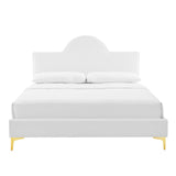 Sunny Performance Velvet Twin Bed White MOD-7027-WHI