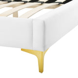 Sunny Performance Velvet Twin Bed White MOD-7027-WHI