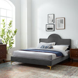 Sunny Performance Velvet King Bed Charcoal MOD-7029-CHA