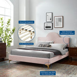 Sunny Performance Velvet King Bed Pink MOD-7029-PNK