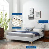 Sunny Performance Velvet King Bed White MOD-7029-WHI