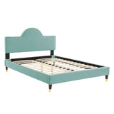 Aurora Performance Velvet King Bed Mint MOD-7032-MIN