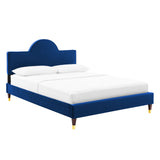 Aurora Performance Velvet King Bed Navy MOD-7032-NAV