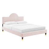 Aurora Performance Velvet King Bed Pink MOD-7032-PNK