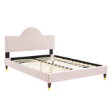 Aurora Performance Velvet King Bed Pink MOD-7032-PNK