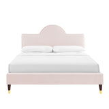 Aurora Performance Velvet King Bed Pink MOD-7032-PNK