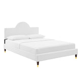 Aurora Performance Velvet King Bed White MOD-7032-WHI