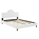 Aurora Performance Velvet King Bed White MOD-7032-WHI