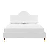 Aurora Performance Velvet King Bed White MOD-7032-WHI