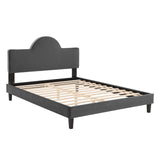 Soleil Performance Velvet Twin Bed Charcoal MOD-7033-CHA