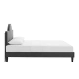 Soleil Performance Velvet Twin Bed Charcoal MOD-7033-CHA