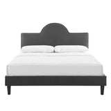 Soleil Performance Velvet Twin Bed Charcoal MOD-7033-CHA