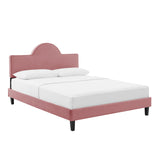 Soleil Performance Velvet Twin Bed Dusty Rose MOD-7033-DUS