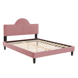 Soleil Performance Velvet Twin Bed Dusty Rose MOD-7033-DUS