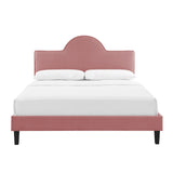 Soleil Performance Velvet Twin Bed Dusty Rose MOD-7033-DUS