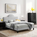 Soleil Performance Velvet Twin Bed Light Gray MOD-7033-LGR