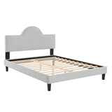 Soleil Performance Velvet Twin Bed Light Gray MOD-7033-LGR