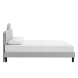 Soleil Performance Velvet Twin Bed Light Gray MOD-7033-LGR