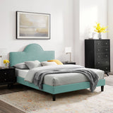 Soleil Performance Velvet Twin Bed Mint MOD-7033-MIN