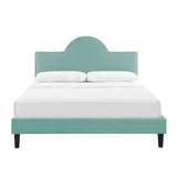 Soleil Performance Velvet Twin Bed Mint MOD-7033-MIN