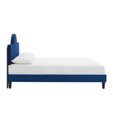 Soleil Performance Velvet Twin Bed Navy MOD-7033-NAV