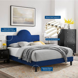 Soleil Performance Velvet Twin Bed Navy MOD-7033-NAV