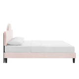 Soleil Performance Velvet Twin Bed Pink MOD-7033-PNK