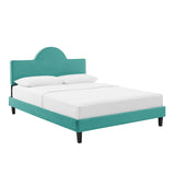 Soleil Performance Velvet Twin Bed Teal MOD-7033-TEA