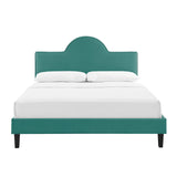 Soleil Performance Velvet Twin Bed Teal MOD-7033-TEA