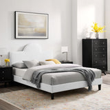 Soleil Performance Velvet Twin Bed White MOD-7033-WHI